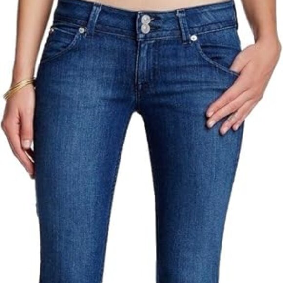 Hudson Women's Malibu Cap Cuffed Stitching Jean Denim Bermuda Casual Shorts - Picture 2 of 3